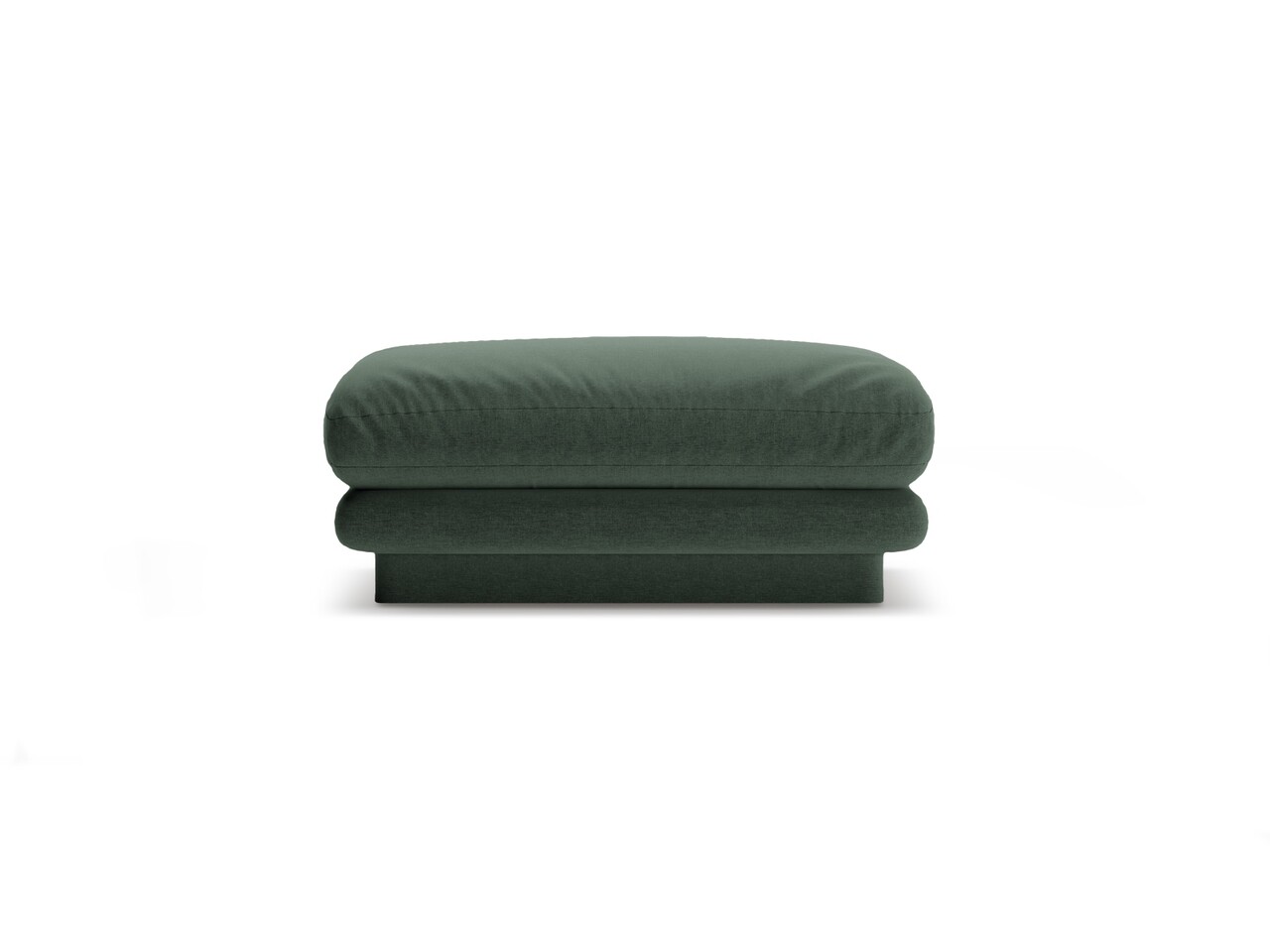 Taburet, Torino-211, Micadoni Home, 80x80x41 cm, tesatura structurata chenille, verde muschi - imagine 5